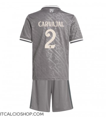 Real Madrid Daniel Carvajal #2 Terza Maglia Bambino 2024-25 Manica Corta (+ Pantaloni corti)